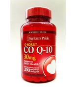 PURITANS PRIDE C0 Q-10 30 mg 200 Rapid Release Softgels - Heart Health - $18.06