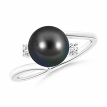 ANGARA Tahitian Pearl Bypass Engagement Ring for Women, Girls in 14K Solid Gold - £466.81 GBP