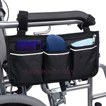 Wheelchair Side Pouch Storage Bag Scooter Armrest Outdoor Carry Organizer Holde - £10.99 GBP