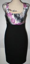 New Designer Elie Tahari Silk Elastane Dress Little Black Womens Purple 6 LBD - £389.38 GBP
