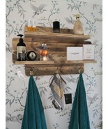 Rustic Handmade Shelf with hooks. Kitchen/Lounge/Hallway/Home Storage - $60.00