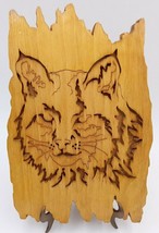 Vintage Cat Scroll Saw Wood Handcrafted Wall Folk Art Décor Plaque - £11.17 GBP
