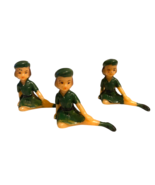 Vintage Enesco Girl Scout Figurine Figure Set Lot 3 Japan Handpainted - €31,82 EUR