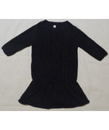 Cherokee black knit  girls 3/4 sleeves sweater dress,  peplum tunic,  M/... - £4.68 GBP