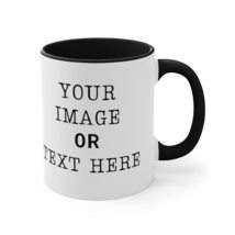 Custom Coffee Mug - Personalized Two Color Accent Mug - 3 colors to choo... - £18.88 GBP+