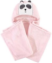 New Hudson Baby Hooded Plush Blanket Soft Poly Pink Panda Cozy Infant Girl Nwt - £16.83 GBP