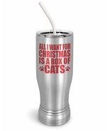 PixiDoodle Christmas Paw Print Cat Insulated Coffee Mug Tumbler with Spi... - $45.62 CAD+