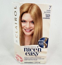 Clairol Nice&#39;n Easy Natural Looking Hair Color Permanent Dark Blonde 7 New - £11.01 GBP