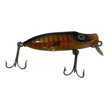 Millsite 100-T Series Floater Vintage Fishing Lure 3.5” Gold Red Ribs Bait - £18.36 GBP