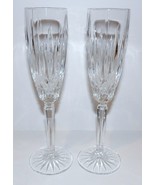 STUNNING PAIR OF MIKASA CRYSTAL OLD DUBLIN 8 7/8&quot; CHAMPAGNE FLUTES - $34.64