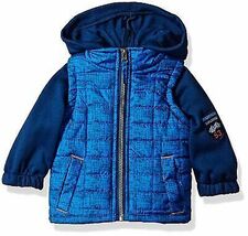 iXtreme Baby Boys Infant Tonal Print Vest w/Fleece Hood andSleeve - $24.06