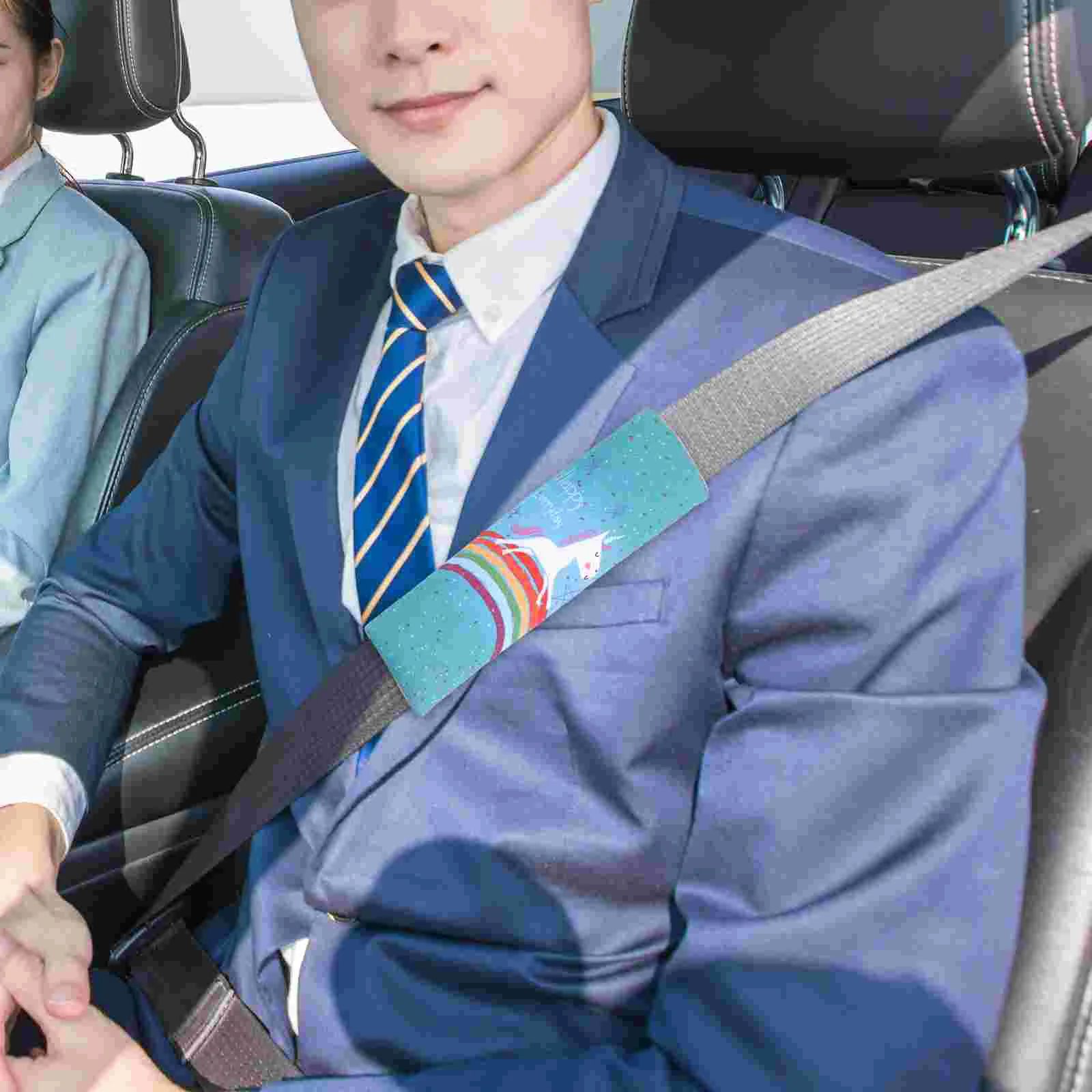 Unicorn Prints Car Safety Belt Covers (2pcs) - Comfortable Auto Seatbelt Prote - £14.47 GBP