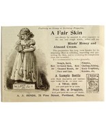 Hinds Honey Almond Cream 1894 Advertisement Victorian Skin Care Beauty A... - €17,17 EUR Hinds Honey Almond Cream 1894 Advertisement Victorian Skin Care Beauty A... - €17,17 EUR
