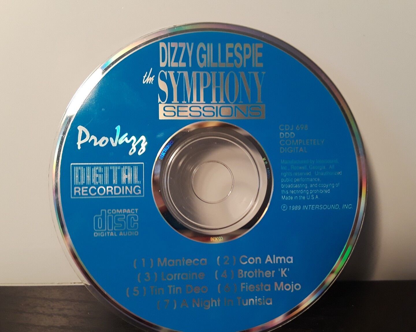 Primary image for Dizzy Gillespie - Disque The Symphony Sessions (CD, 1989, ProJazz) uniquement