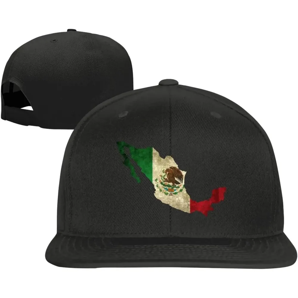 Michoacan Mexico Map Flag Baseball Cap, Men Solid Flat Bill Adjustable Snapback - £14.09 GBP