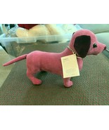 Steiff Dackel Romeo 28 cm German Pink Dog Stuffed Animal for Collectors - $3,688.76 MXN