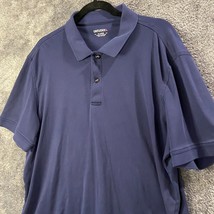 Untuckit Polo Shirt Mens Extra Large Navy Blue Flaws Casual No Tuck Prep... - £5.07 GBP