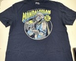 Star Wars Navy Mad Engine Mens Distressed T-Shirt The Mandalorian Large - £12.54 GBP