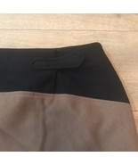 Willi Smith MOD Skirt Black &amp; Brown Block Size 4 Lined Made in Italy Woo... - £4.61 GBP