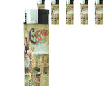 World&#39;s Fair Chicago D6 Lighters Set of 5 Electronic Refillable Butane  - $15.79