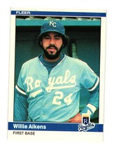 1984 Fleer #341 Willie Aikens Kansas City Royals - $2.00