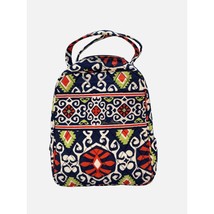 Vera Bradley Womens Let&#39;s Do Lunch Sun Valley Quilted Lunch Bag Orange Blue Gree - £13.15 GBP