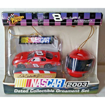 Nascar 2003 Dale Earnhardt Jr. Collectable Ornament Set Helmet, # 8 Car Fast Shp - $7.75