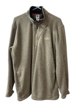 The North Face Quarter Zip Mens XLG Tan Gray Micro Fleece Pullover Mock ... - $29.19