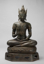 Antique Chiang Saen Style Royal Teaching Buddha Statue - 87cm/35&quot; - £3,678.29 GBP