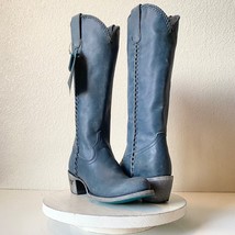NEW Lane PLAIN JANE PJ Blue Tall Cowboy Boots Size 7 Leather Western Cow... - $232.65