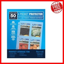 50 Pack Heavy-Duty 4 Pocket Seed Storage Protectors - Fits Standard Binders - $498.97 MXN