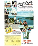 New York État Tourisme Vacationlands Revue Annonce Imprimé Design Publicité - £23.45 GBP