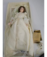 Vtg Seymour Mann Wedding Bride Collectible Doll Porcelain Brown Hair Bou... - €32,25 EUR