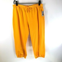 BP Womens Sweatpants Elastic Ankle Pull On Drawstring Fleece Lined Yellow 2X - $24.08