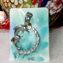 N i b beautiful silver&amp;rhinestone dolphin pendant - €15,62 EUR