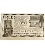 Beethoven Piano &amp; Organ Co 1894 Advertisement Victorian Instruments 2 AD... - $371.04 MXN