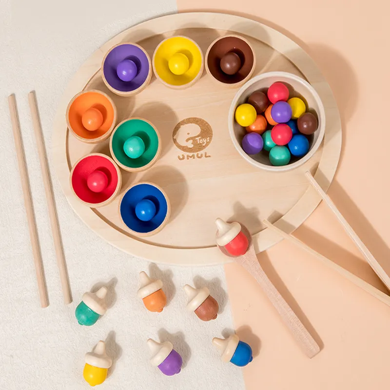 Kids Montessori Sorter Fine Motor Skills Toys Color Sensory Play Sorting Games - £10.02 GBP+