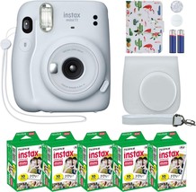 Fujifilm Instax Mini 11 Instant Camera Ice White + Minimate Accessory Bundle &amp; - £158.06 GBP