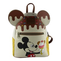 WDW Disney Loungefly Mickey Mouse Ice Cream Mini Backpack Waffle Cone - £36.33 GBP