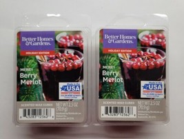 Merry Berry Merlot Better Homes and Gardens 2 Packs Scented Wax Cube Melts - £7.86 GBP