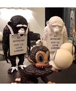 Modern Art Banksy Monkey Street Black and White Statue Creative Resin Art - $199.00