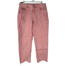 Time &amp; Tru Women&#39;s Pink Frayed Hem Mid-Rise Denim Jeans Size 6 - £13.07 GBP