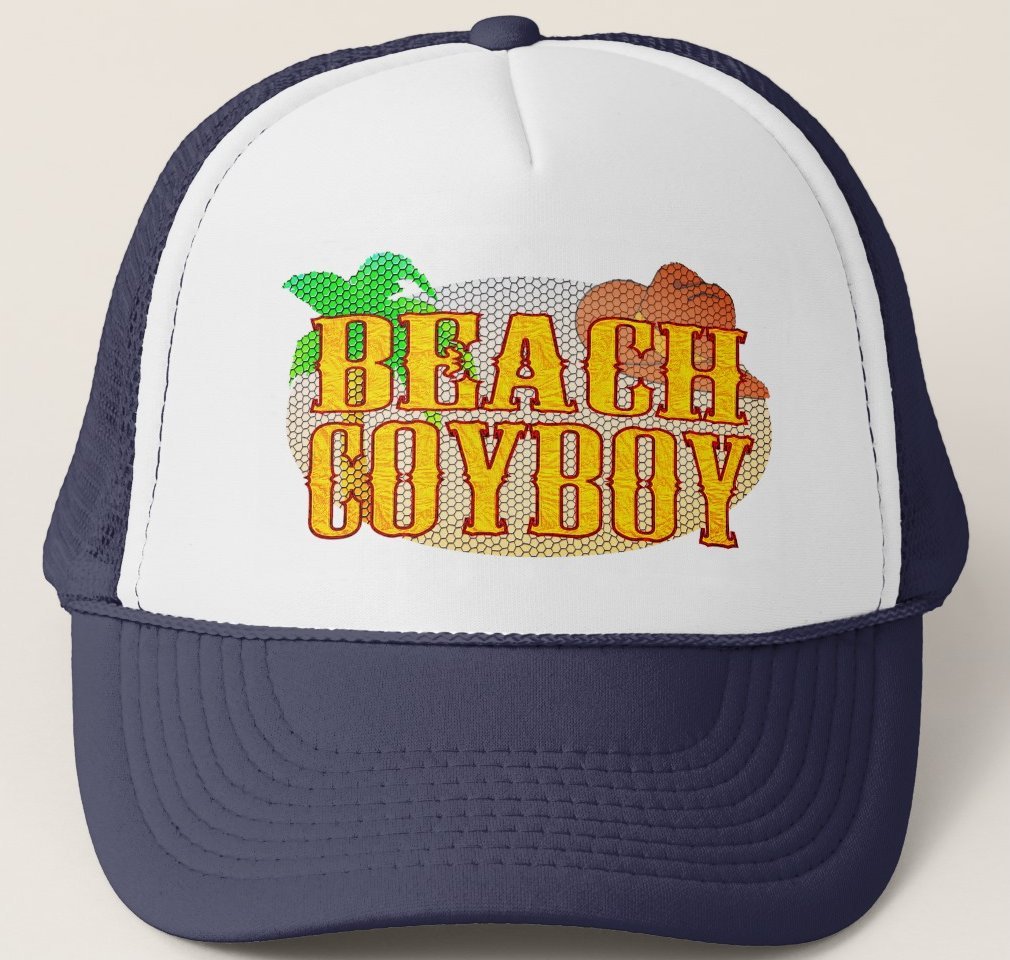 Beach Coyboy Trucker Hat - Navy