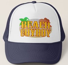 Beach Coyboy Trucker Hat - Navy - $18.95