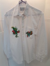 Lysa Jayne Collection Medium Women&#39;s White Long Sleeve &quot;Parrot&quot; &amp; Bling Shirt - £19.75 GBP