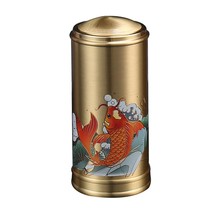 Solid Copper Toothpick Holder Push Button Toothpicks Dispenser Case Toothpicks C - $19.59