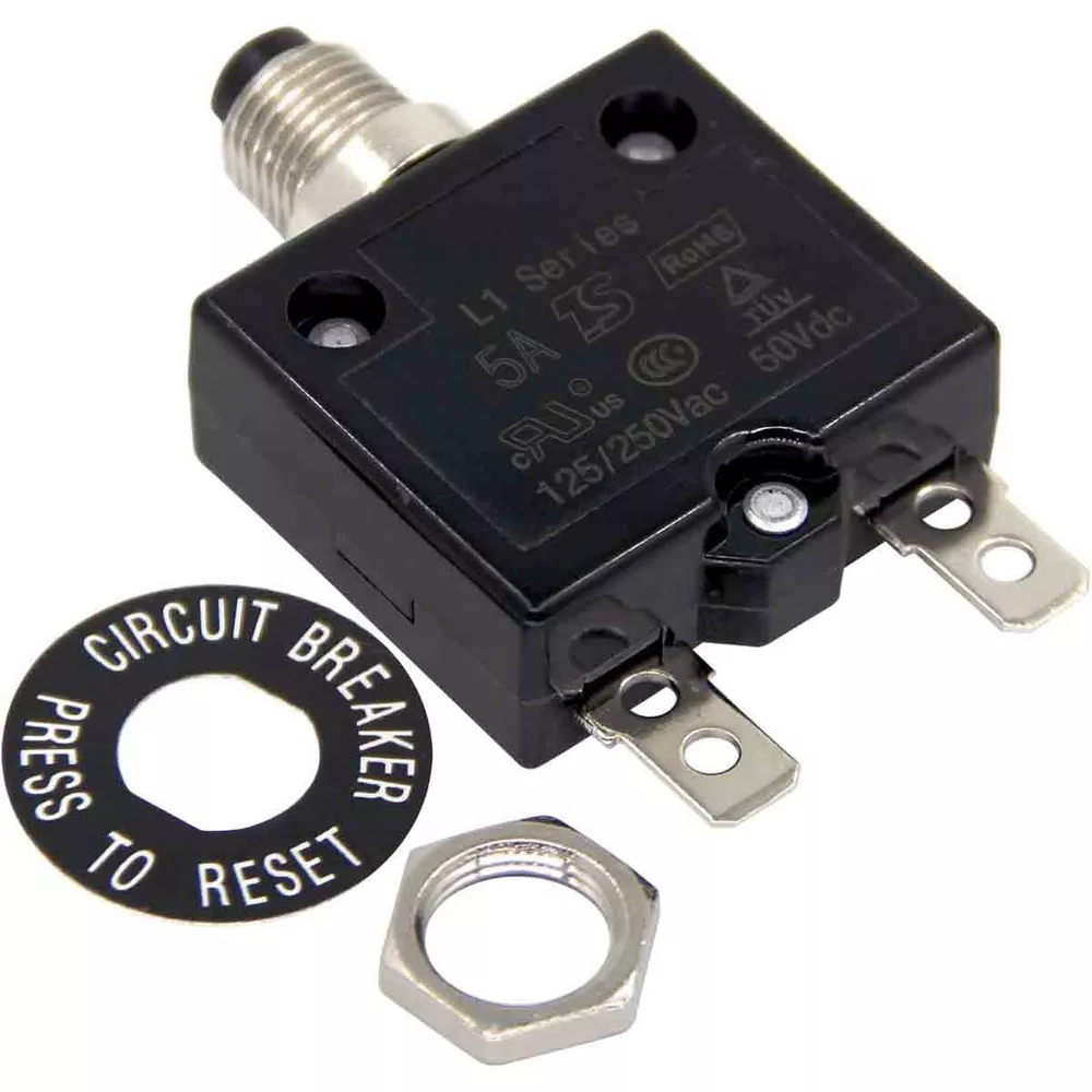 Universal Push Button Thermal Circuit Breaker 12-50V DC 125-250V Volt AC... - $9.90