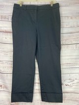 Chicos 1.5 Secret Stretch Straight Leg Cuffed Crop Pants Womens 10 Black Pockets - £10.69 GBP