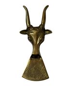 Vintage Brass Bull Head Boot Jack Shoe Horn 9.5” - $61.70