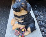 German Shepherd Naughty Puppy broken Flower Pot Living Stone Figure USA ... - £19.01 GBP